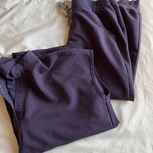 Figs scrub set purple shadow rafaela S top zamora joggers SPetite